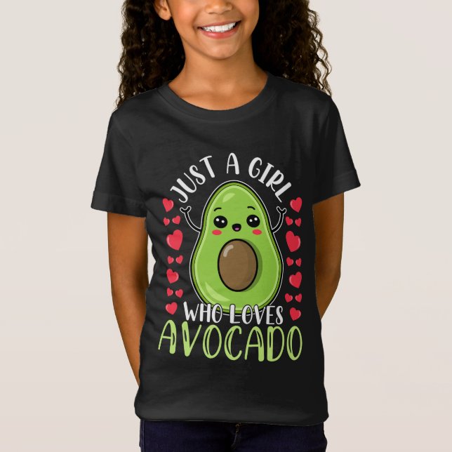 Camiseta Engraçado Só Uma Garota Que Adora Avocado Para Gar (Frente)