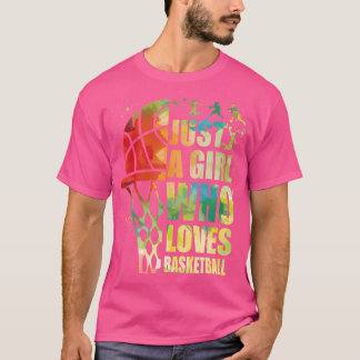 Camiseta Engraçado Só Uma Garota Que Ama Jovens De Basquete