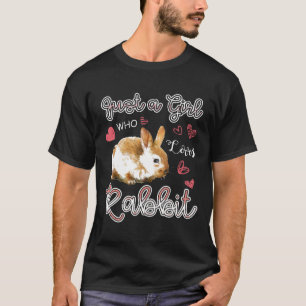 Camiseta Engraçado Só Uma Garota Que Ama O Coelho