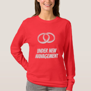 Camiseta Engraçado sob Nova Administração Casamento & Mat