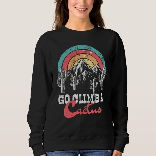 Camiseta Engraçado Sobe Um Cactus (Frente)