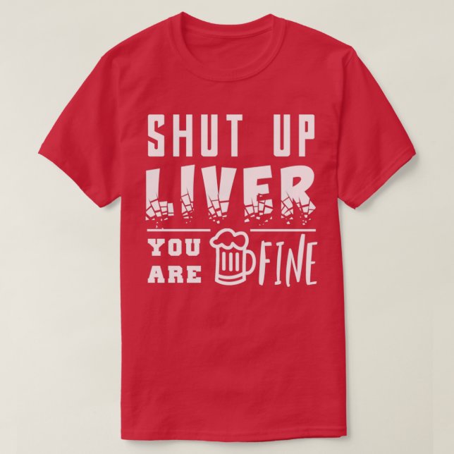 Camiseta Engraçado sobre bebendo (Frente do Design)