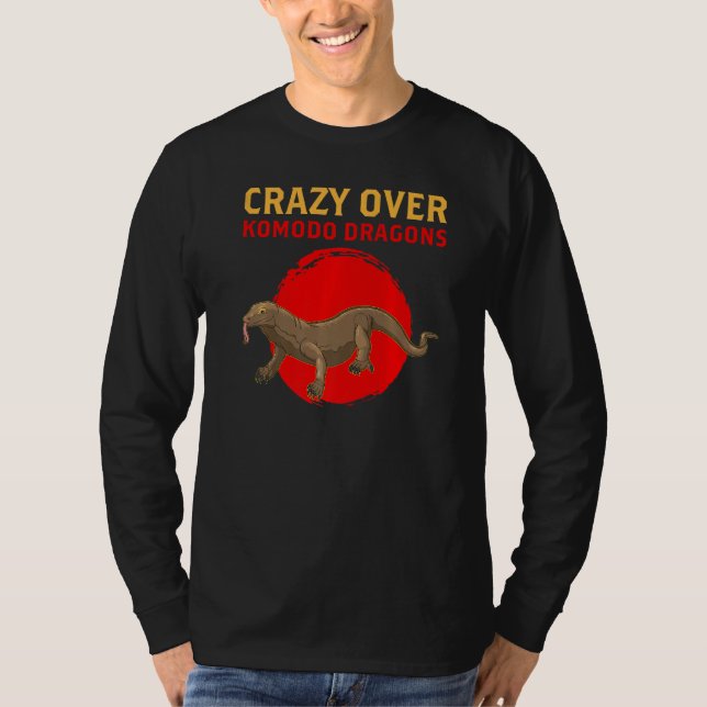 Camiseta Engraçado Sobre Dragões Komodo Lizard Réptil (Frente)