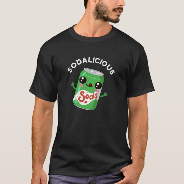 Camiseta Engraçado soda soda Pop Pun Dark BG (Frente)