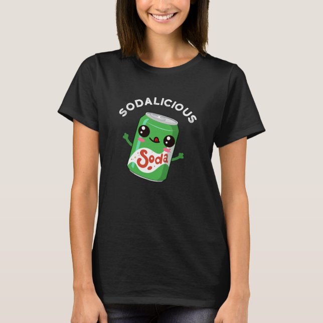 Camiseta Engraçado soda soda Pop Pun Dark BG (Frente)