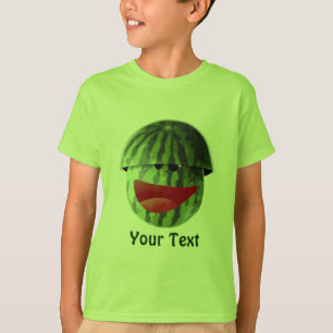 Camiseta Engraçado Sorriso Melancia Crianças Piquenique T