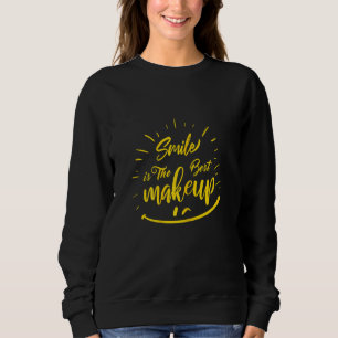 Camiseta Engraçado Sorriso, Sorriso É A Melhor Maquiagem, L