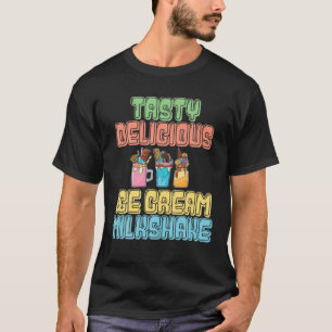 Camiseta Engraçado Sorvete Milkshake Cartoon Delicious