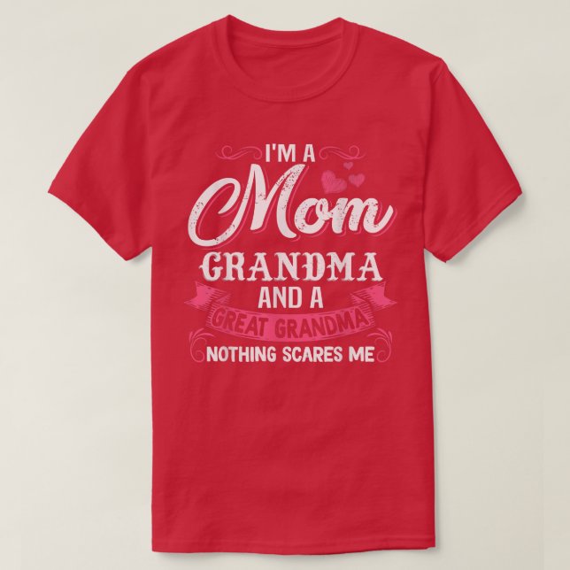 Camiseta Engraçado, sou a vovó e Excelente mãe (Frente do Design)