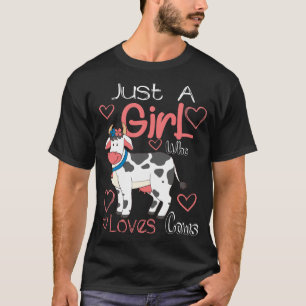 Camiseta Engraçado, sou apenas uma garota que ama vacas, f