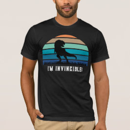 Camiseta Engraçado, sou invencível T Rex T Shirt