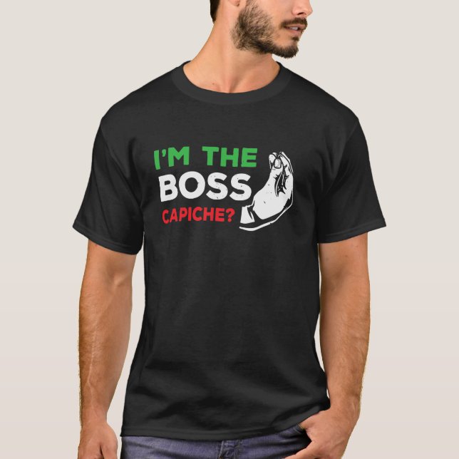 Camiseta Engraçado, sou o chefe italiano não  (Frente)