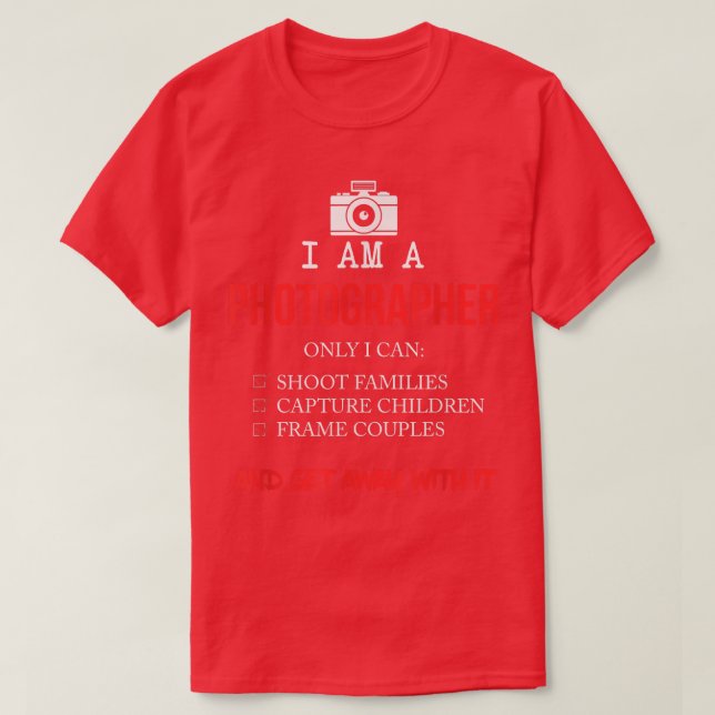 Camiseta ENGRAÇADO SOU UM PRESENTE DE Câmera FOTÓGRAFO Lega (Frente do Design)