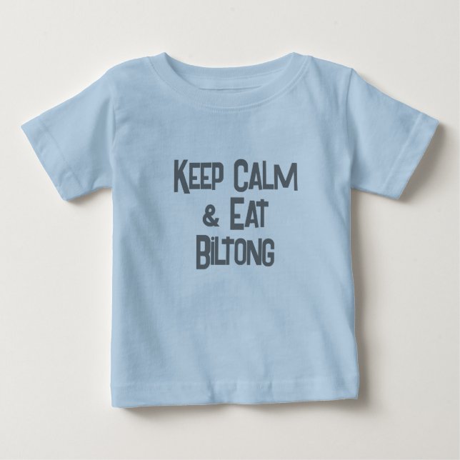 Camiseta Engraçado South African KeepCalm & Coma Biltong (Frente)
