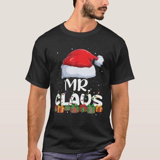 Camiseta Engraçado, Sr. Papai Noel, Matriz da Família de Pi (Frente)