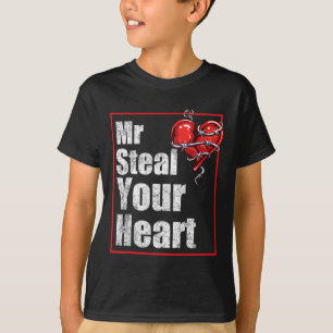 Camiseta Engraçado Sr. Steal Seu Dia de os namorados Cardía