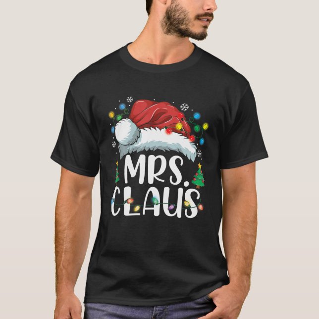 Camiseta Engraçado Sra. Claus Papai Noel, Golpe de Natal (Frente)