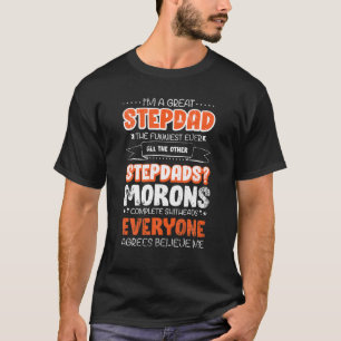 Camiseta Engraçado Stepdad Dotado Ideia Para Pai De Bonus S