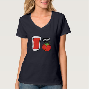 Camiseta Engraçado Sumo De Tomate Vegan E Salada