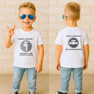 Camiseta Engraçado Super Flusher Baby Plumber
