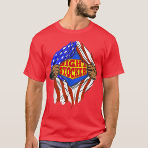 Camiseta Engraçado Super Night Stocker Hero Job