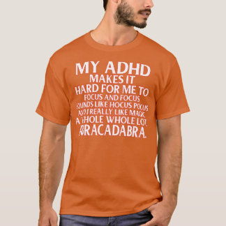 Camiseta Engraçado Suporte à Consciência ADHD