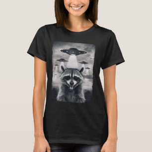 Camiseta Engraçado Surpreso com Selfie Assustado com OVNIs,