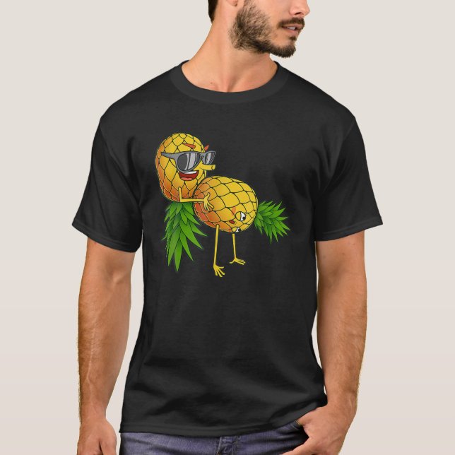 Camiseta Engraçado Swinger Ananás (Frente)