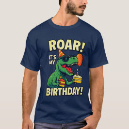 Camiseta Engraçado T-Rex Dino Birthday