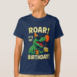 Camiseta Engraçado T-Rex Dino Birthday
