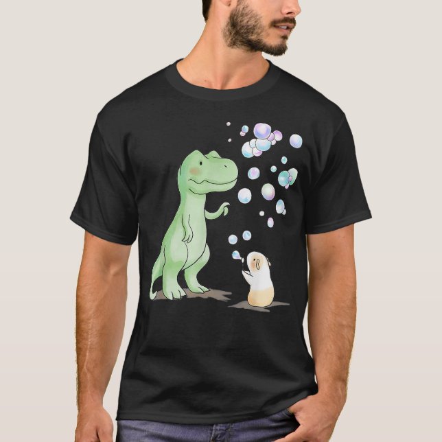 Camiseta Engraçado T Rex Dinossaur e Guiné Pig (Frente)