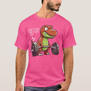 Camiseta Engraçado T Rex Dinossauro Pesando Gym Workout Don