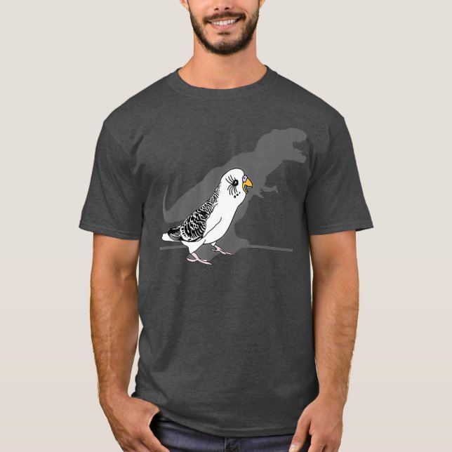 Camiseta Engraçado T-rex White Budget Birb memes Cute Parro (Frente)