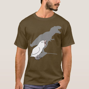 Camiseta Engraçado T-rex White Parrotlet Birb Memes Dinoss