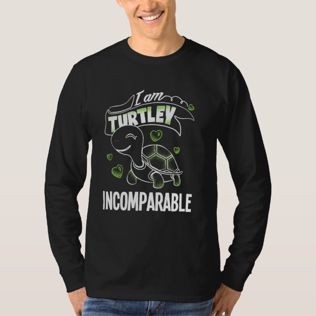 Camiseta Engraçado T Totalmente Incomparável Turtley (Frente)