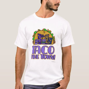Camiseta Engraçado Taco, o Cartoon de Comida Mexicano