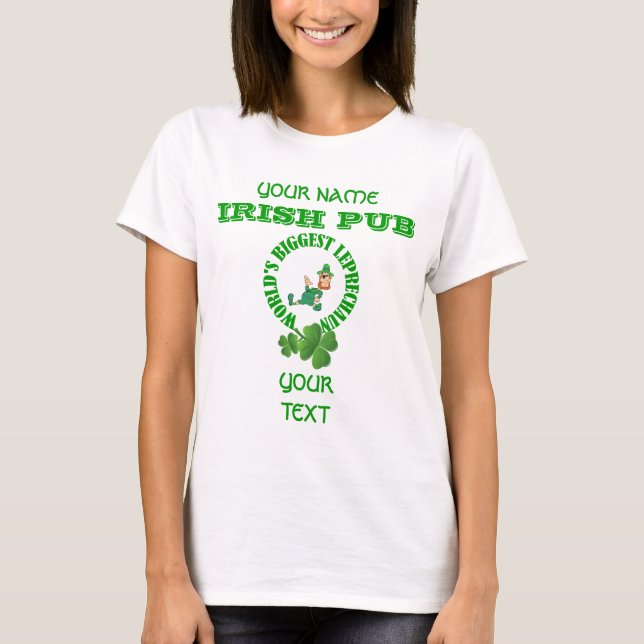 Camiseta Engraçado Tallest leprechaun Rua de Patrick (Frente)