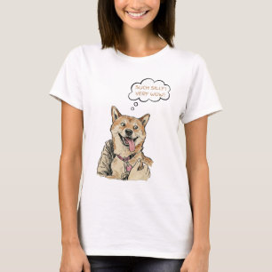 Camiseta Engraçado "Tão Bobo Muito Wow" Shiba Inu Doge Meme
