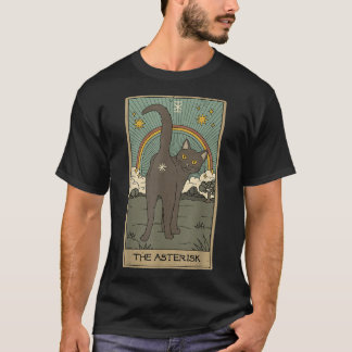 Camiseta Engraçado Tarot Card Cat O Asterisque Leva Cat Tar