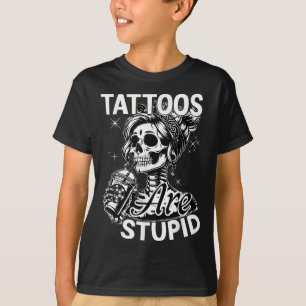 Camiseta Engraçado Tatuagem De Tinta Engraçada Tatuagens Sã