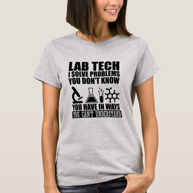 Camiseta Engraçado técnico de laboratório cita humor técnic (Frente)