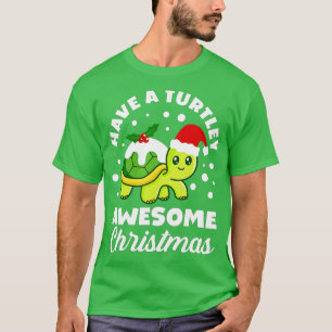 Camiseta Engraçado, Tem Uma Tartaruga De Natal Incrível.