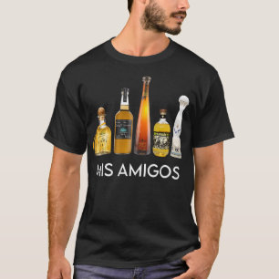 Camiseta Engraçado Tendência Álcool Sarcástico Mis Amigos T