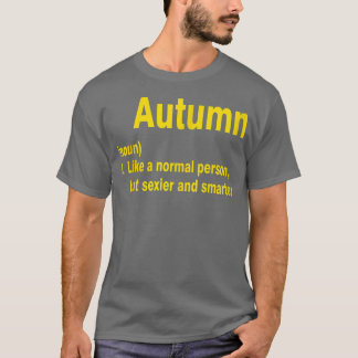 Camiseta Engraçado Tendência Autumn Name Definition Mens Wo