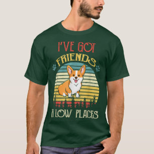 Camiseta Engraçado Tenho Amigos Em Cachorros De Corgi.