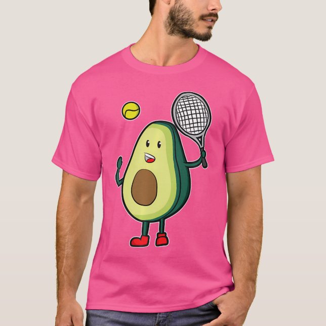 Camiseta Engraçado Tênis Avocado Para O Jogador De Tênis Av (Frente)