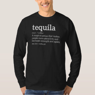 Camiseta Engraçado Tequila Dicionário Definição Álcool Drin