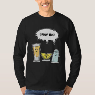 Camiseta Engraçado Tequila Lemon Salt Group Hug Friends Gif
