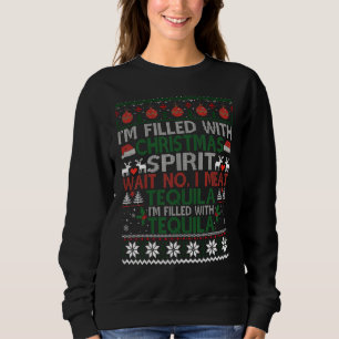 Camiseta Engraçado Tequila Ugly Christmas Sweater Para Home