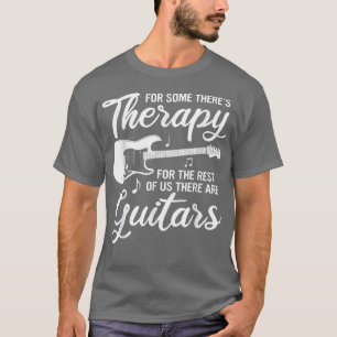 Camiseta Engraçado Terapia Musical Vintage Guitarist Bass
